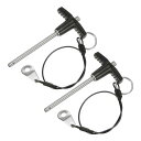 M METERXITY 2個入りTハンドルロックピン 3/16インチ(5mm)直径。2-3/8インチ(60mm)使用長プッシュボタンクイ ックリリースロックピン...