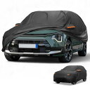 Partuto Kiaに対応 NI-RO 2016-2023用210D-PUブラックリフレクティブストリップ付き車カバー 防水オールウェザー日光雨保護フルエクステリアカバー(2)