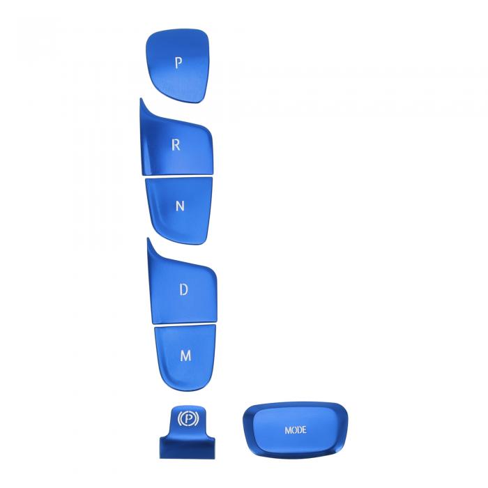 TUCKBOLD ビュイックに対応エンビジョン2021-2023用のギアシフトハンドブレーキパネルボタンスイッチカバーセンターコンソールインテリアトリムスタイリングボタンキャップデコレーションブルー1セット