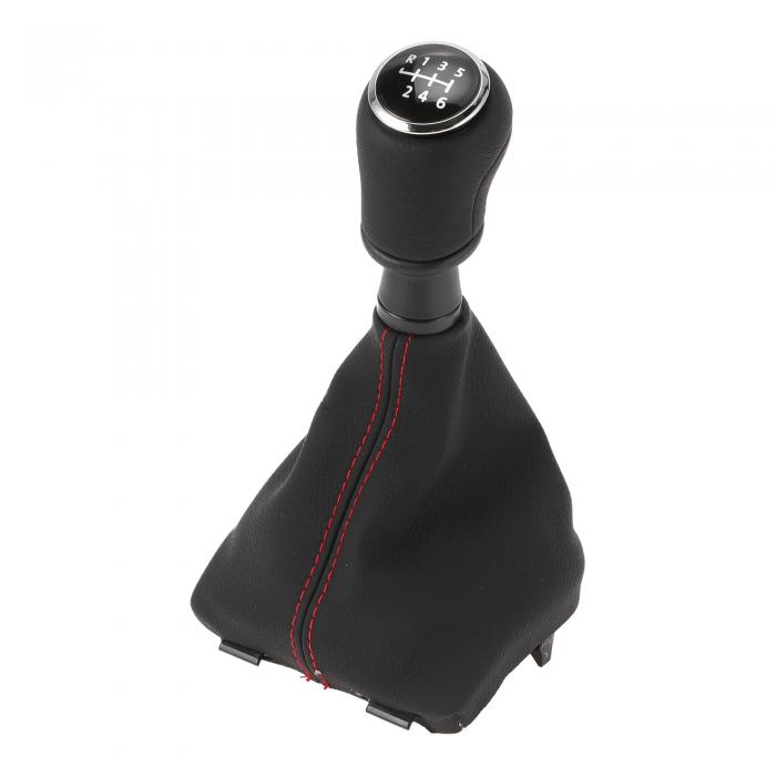 Partuto カバー付き6速マニュアルギアシフトノブNo.7E0711113H - 車用シフトレバーノブ - VWに対応 Tra..