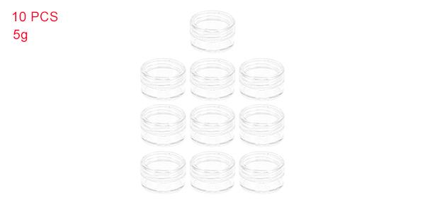 VOCOSTE 小分け丸ケース クリームケース クリーム用容器 詰め替え容器 小分け容器 小物用収納 透明 便利 出張 旅行用 10個 5g