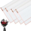 M METERXITY 20シート花包装紙ブーケ 23インチホワイトゴー ルドエッジBO PP防水花包装紙フラワーパッケージDIYウェディング/パーティー/誕生...
