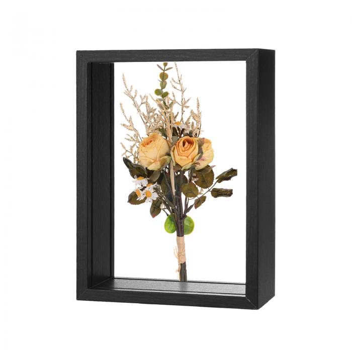 M METERXITY ドライフラワーフレーム 5 x 7インチの木製ドライフラワーフォトフレーム ドライフラワー..