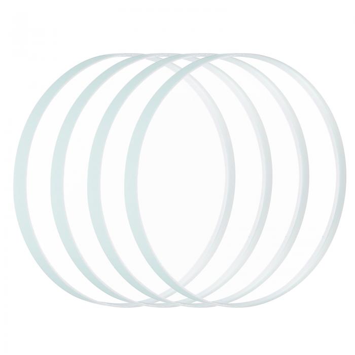 PATIKIL 1.18" Dia LEDレンズ 4個 磨かれたエッジ フラッシュライト交換用ガラスレンズ 光源レンズ交換..