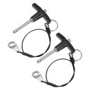 M METERXITY 2個入りTハンドルロックピン 3/16インチ(5mm)直径 1-3/16インチ(30mm)使用長 プッシュボタンクイ ックリリースロック...