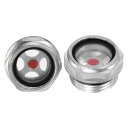 M METERXITY 2パック エアコンプレッサーオイルサイトグラス M22 x 1.5mm ガラス リークなし 六角オイル液位計フィッティング W Oリング エアコンプレッサー/ポンプ/タンク サイトプラグ ウィンドウ