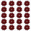 PATIKIL 2.4インチファ ブリックブローチフラワー、20個ファ ブリックフラワーブローチピン縫製ファ ブリックアップリケヘッドバンド装飾パール付きDIYクラフトウェディングデコレーション、バーガンディ