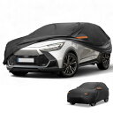 Partuto Toyotaに対応C-HR用の完全な外装カバー、210D-PUブラック、防水、全天候対応、日光、雨保護、リフレクティブストリップ付き