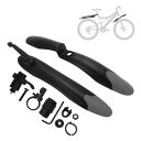 BULLSPANN 自転車フェンダーセット 自転車サイクリングタイヤフロントとリアのマッドガード サイクリングバイクフェンダー ロードバイク マウンテンバイク ...