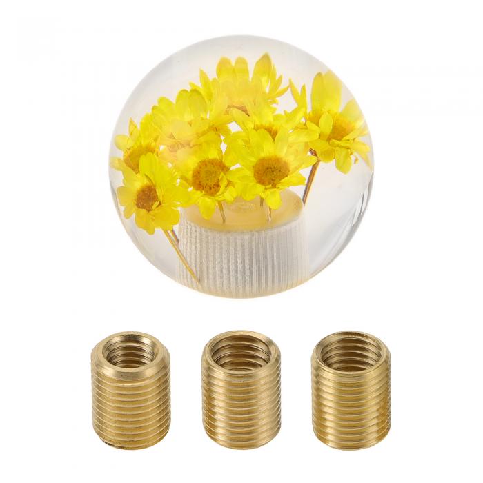 INFINAUTO ラウンドボールシフトノブ 5.3cm オートマチックおよびマニュアル車用のギアシフトノブ 3つ..