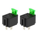 A ABSOPRO 4 Pins 24V 30A オートリレー マルチパーパス 防水カーリレー ブラック 2 個