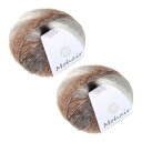 CAPASTEC 毛糸 ポンポンウール モヘア カラフル 編み糸 編み物 極太 装飾 1玉25g/2玉セット コ ットン ふわふわ 並太 織り楽 90%ポリエス...