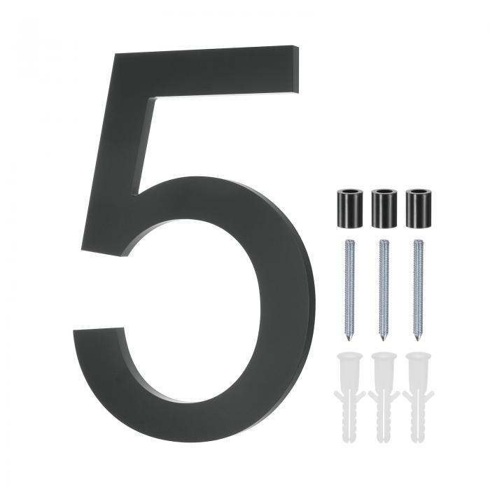 M METERXITY 8"アクリル浮き家番号 モダンハウスナンバー5 釘キットと取扱説明書付き 外部用ハウスナン..