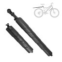 BULLSPANN 自転車フェンダーセット 自転車サイクリングタイヤフロントとリアマッドガード 格納式自転車フェンダー ロードバイク マウンテンバイク用マッドガード ブラック(4)