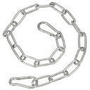 PATIKIL 5/32 x 20" フィットネスチェーン ポーチハンギングスイングチェアチェーン ヘビーデューティーフィットネスエクステンションハンモックハードウェアキット ゲートリンクチェーンロック パンチングバッグ アウトドアフェンス用 シルバー