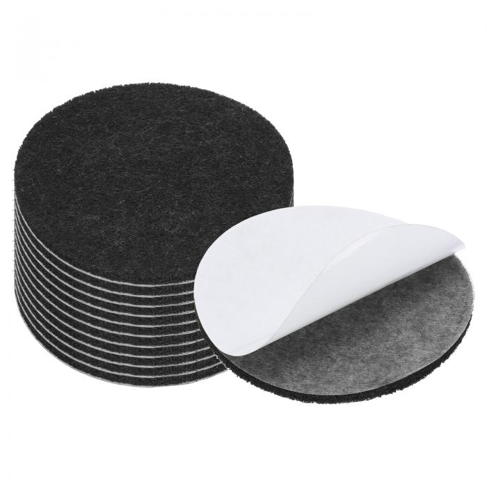 PATIKIL 直径2.5インチのランプベースフェルト、12個入り、厚さ3 mmの丸い柔らかい粘着性のある滑り止..