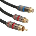 PATIKIL RCA Y スプリッター ケーブル 1.6 フィート / 0.5 メートル RCA オス デュアル RCA メス コネクタ RCA スプリッター...