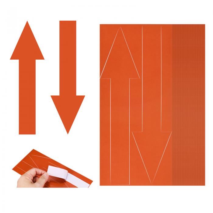 M METERXITY 80パックの矢印ステッカー 8インチのPVC製自己粘着矢印サイン 床 道路 壁 オフィスのマー..