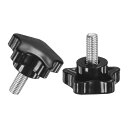 M METERXITY 2個入り スタークランピングノブ 機械/電子機器/家具/傘ベース用 M8x20mmメススレッド手締めネジ 機械ハンドル交換【ステンレス鋼...