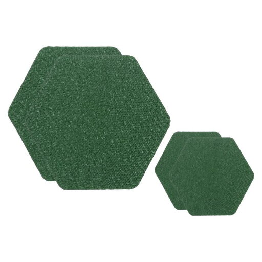 PATIKIL ナイロン補修パッチ 2.5"x2.5" / 1.5"x1.5" 4パック ダウンジャケットパッチ ヘックス形状 生地補修テープ 衣類 ジャケット テント バッグ アウトドアギア 修理用 ダーク緑 PATIKIL ナイロン補修パッチ 2.5"x2.5" / 1.5"x1.5" 4パック ダウンジャケットパッチ ヘックス形状 生地補修テープ 衣類 ジャケット テント バッグ アウトドアギア 修理用 ダーク緑