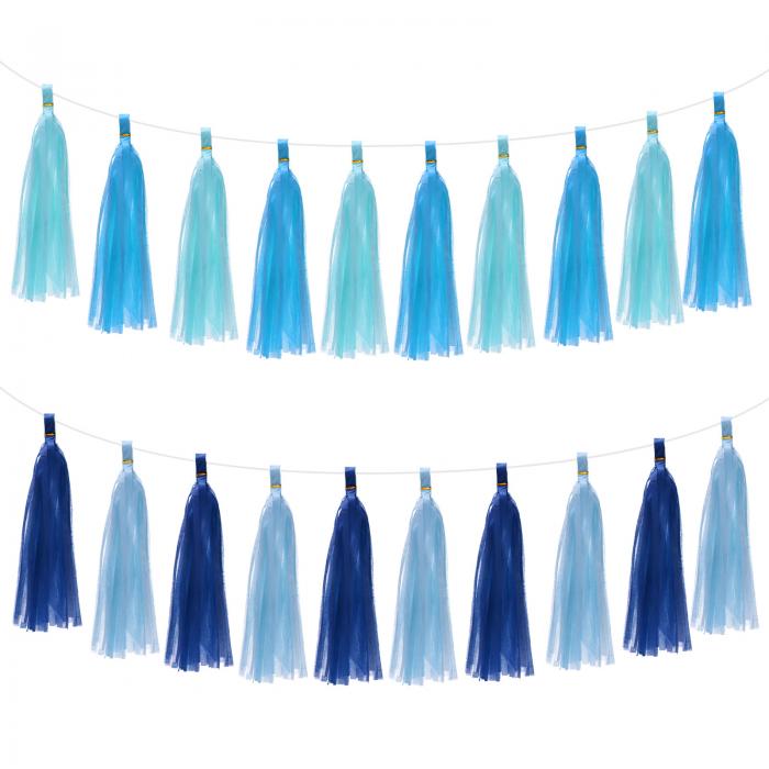 M METERXITY 20パック ロープティッシュペーパータッセルガーランドバナー13.8" タッセルガーランドデ..