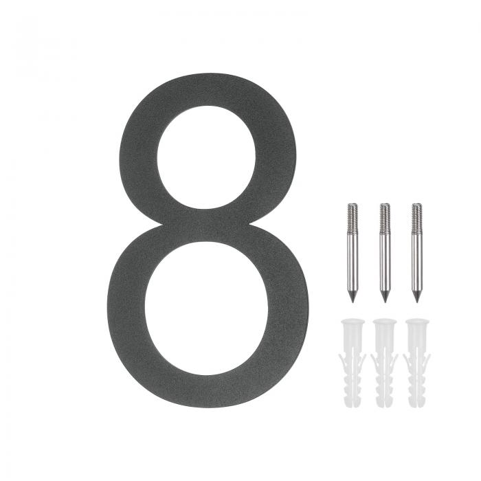 M METERXITY 5"304ステンレススチールフロー ティングハウスナンバー モダンハウスナンバー8 ネイルキ..