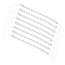 PATIKIL 8インチ 格納式スプリングコイルストラップ 8個のプラスチックス パイラル伸縮性キーホルダーストラップコード キーIDパスタグ用 透明