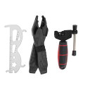 BULLSPANN 自転車修理ツールキット ロードバイクMTB用 多機能修理サイクリングツールキット 金属バイクチェーン修理およびメンテナンスツールキット シル...