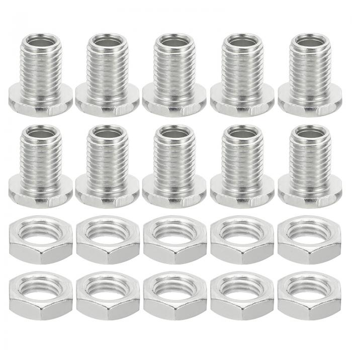 PATIKIL M8x13 mm六角ボルトとナットキット、10セットの細いねじ穴ボルトアソートメント六角ヘッドボルトシャンデリア用ファスナー