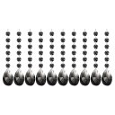 PATIKIL ティアドロップクリス タルシャンデリアペンダントビーズ 10パック165mm長38mmシャンデリアプリズムパーツ装飾吊りビーズDIYアートクラフト装飾 クリアブ ラ ック