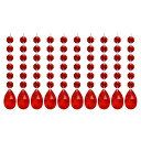 PATIKIL ティアドロップクリス タルシャンデリアペンダントビーズ 10個パック 165mm長 38mmシャンデリアプリズムパーツ装飾吊りビーズ DIYアートクラフト装飾用 レッド