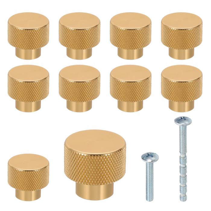 PATIKIL 1.1インチ直径 キャビネットノブ 10個 ニューリング ドロワーラウンドプルハンドル ソリッドハ..