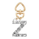 PATIKIL アルファベットイニシャルレターキーチェーン かわいいハートクリス タルキーチェーン車 キーリングレターZペンダント装飾キーチェーンキーウォレット...