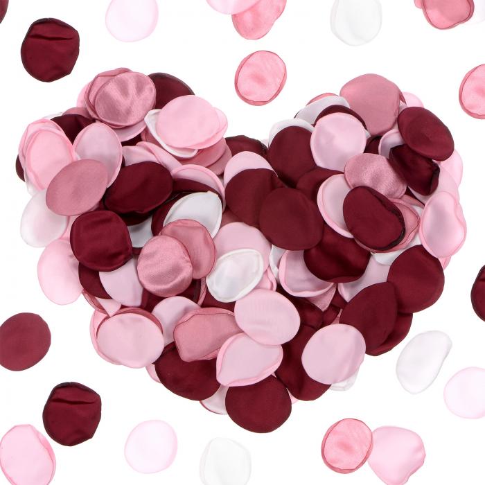 M METERXITY 600パックのシルク人工花びら 1.38x1.38"のシルクバラの花びら ウェディング パーティー ..