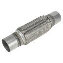 TUCKBOLD 車輸出フレックスパイプ2.48インチODフレキシブル編組排気管 | ユニバーサルフレキシブルパイプチュービングシルバートーン1個