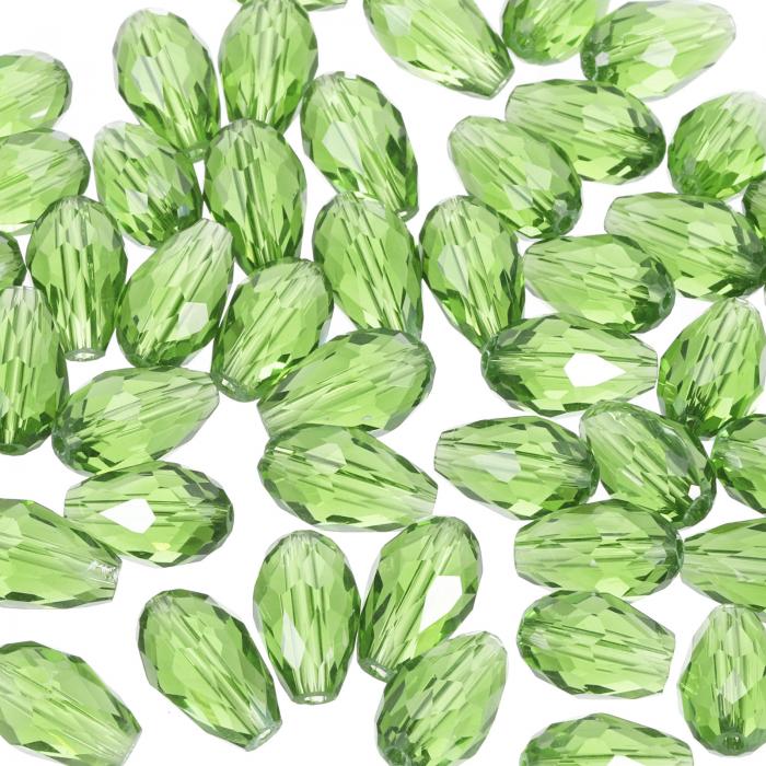 PATIKIL 8mm ファセットガラスビーズ、100個 グリ ーンビコーン誕生石ビーズ 垂直穴 DIY クラフト ブレスレット ネックレス 宝石作り