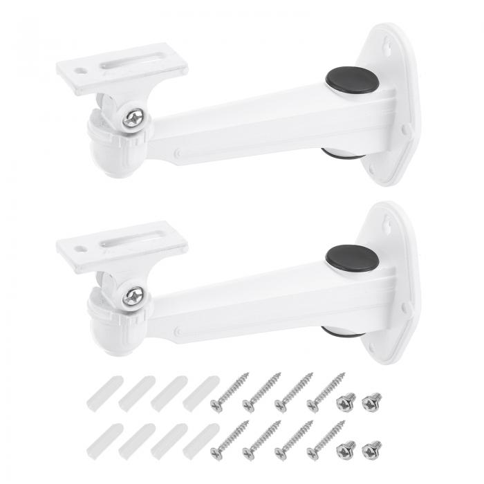 PATIKIL セキュリティカメラ取り付け7.4インチ 2個セットユニバーサルCC TV IPカメラぶらケットアルミニウム合金壁取り付けぶらケット家の安全用 ホワイト