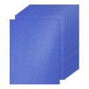PATIKIL 10シートのダークブルーのグリッターカードストックペーパー 8.5x11インチ 250gsmのスクエアプレミアムスパークリーペーパークラフトカー...