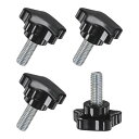 M METERXITY 4個入り スタークランピングノブ 機械/電子機器/家具/傘ベース用 M10x25mmメススレッドハンドタイトニングスクリュー マシンハン...