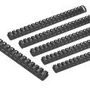 PATIKIL 32mm(1-1/4")プラスチック製バインディングコム 50個21リングコムバインディングス パイン265枚収容レターサイズ 紙束 ノート カレンダー 写真アルバム ブ ラッ ク