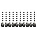 PATIKIL ティアドロップクリス タルシャンデリアペンダントビーズ 10パック145mm長38mmシャンデリアプリズムパーツ装飾吊りビーズDIYアートクラフト装飾 クリアブ ラ ック
