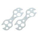 BULLSPANN 自転車 工具セット 多機能レンチ 2点セット 耐久性のあるスポークレンチ オートバイ修理ツール 家庭 屋外 メンテナンス用 シルバートーン