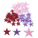 5つ星 アイロンパッチ 刺繍付き パッチ アップリケ 衣類修理 装飾 1.14