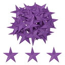 30個の星アイロンパッチ 小さな星刺繍パッチ アップリケ パッチ 修理用 バッグ 帽子 装飾 パープル