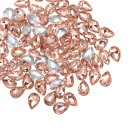 100個 10 x 14 mm ティアドロップ ラインストーン アクリル 尖ったバック ラインストーン ビーズ 宝石 宝石作り コスチューム 水晶 装飾 工芸品...