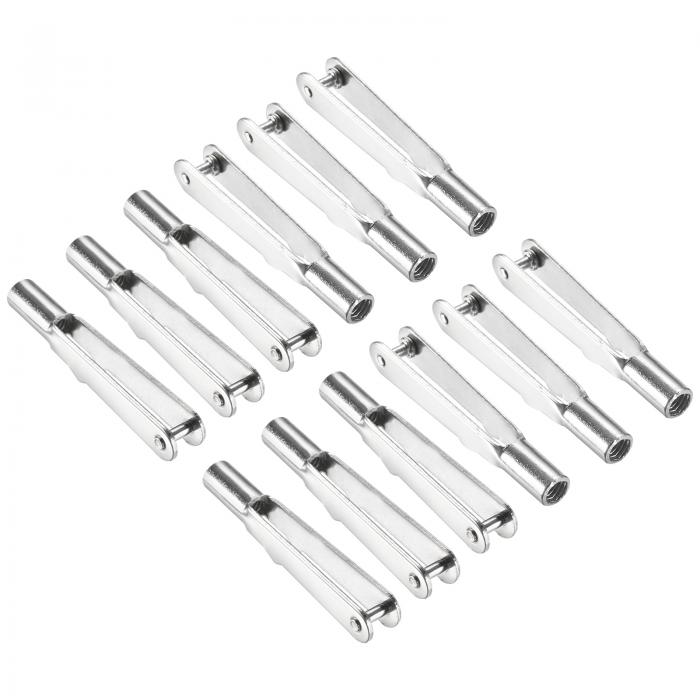 12個 金属クレビスクイックリンクM3スレッド鋼クレビスセルフロッククリップ固定ウィング RC飛行機車ヘ..