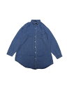 Allegra K レディース カジュアル デニムシャツ 春 長袖 ボタンダウン シャンブレー ジーンズ ジャケット ブルー XL