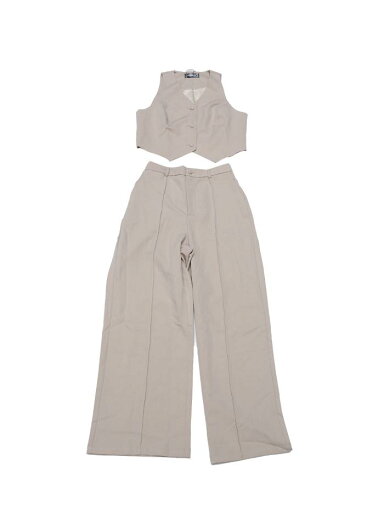 Allegra K レディース カジュアル ノースリーブ クロップトップ Vネック ワイドレッグパンツ スウェットスーツ ツーピース アプリコット M Allegra K レディース カジュアル ノースリーブ クロップトップ Vネック ワイドレッグパンツ スウェットスーツ ツーピース アプリコット M