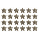 24個 星アイロンパッチ スターラインストーン接着アップリケ 2cm パッチを縫い付けて DIY クラフト 修理用靴バッグ帽子装飾 ダーク金色