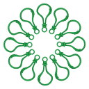 150個 ハードプラスチックロブスタークローファスナー付きランヤードスナップクリップフック キーチェーンクリップバックパックチェーンキーリングDIY手作りクラフト ダーク緑(3)